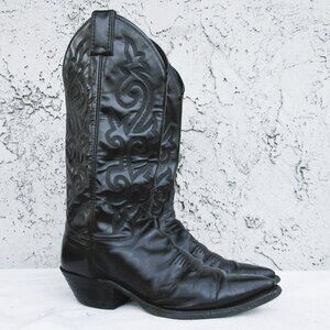 Amazonas black leather JUSTIN style boots 6.5 B